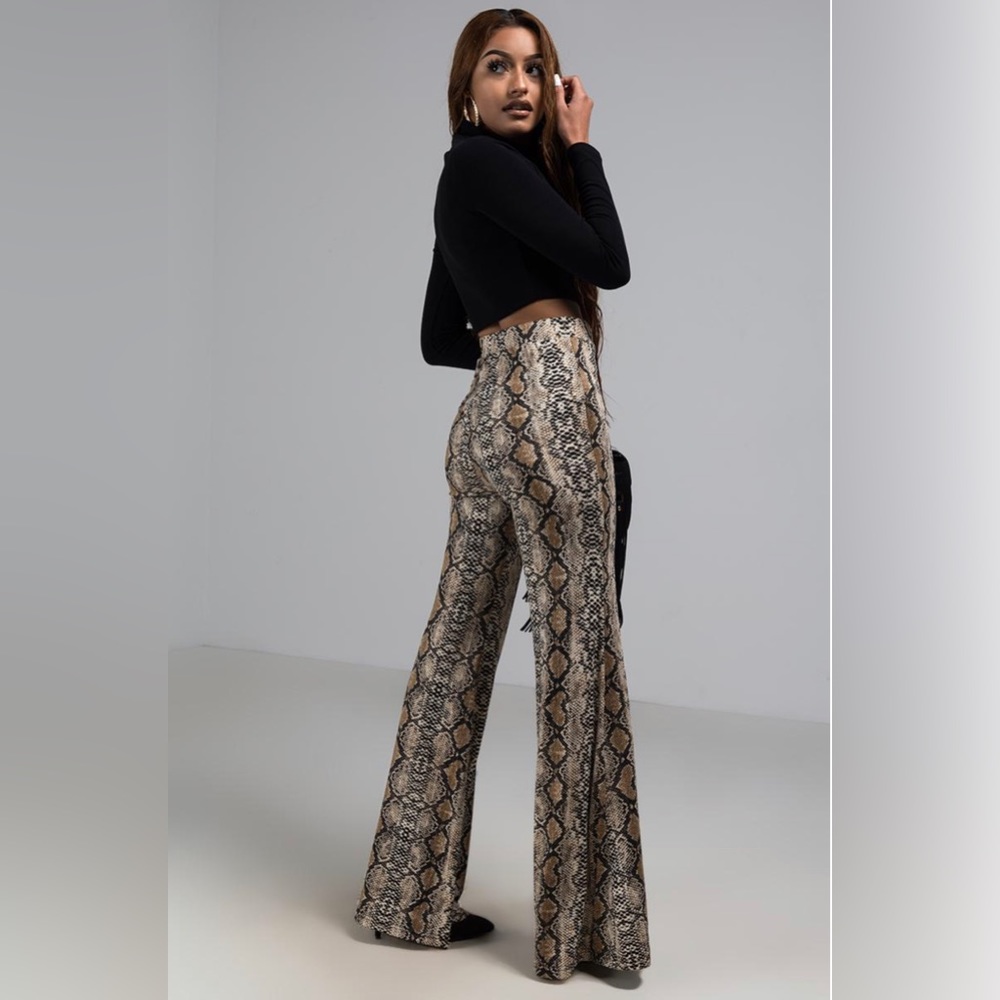 Banana Republic Snake Print Palazzo Pants - Picture 2 of 5
